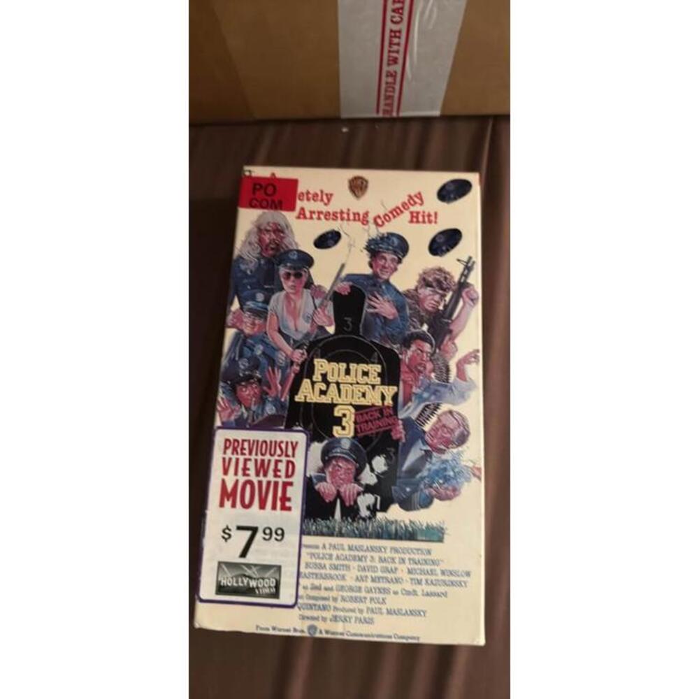 Police Academy‎ 3 Back in Training VHS Tape Hollywood Video
